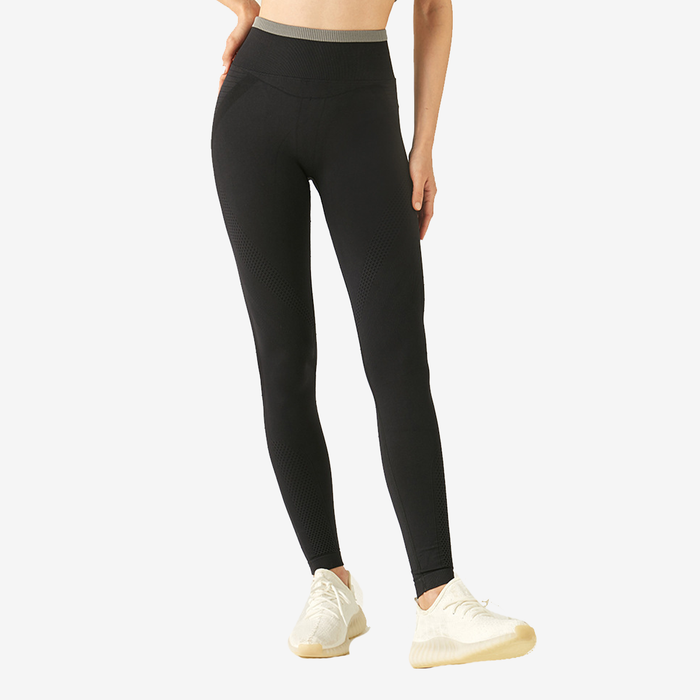 SALE - High Waist Hem Tape Detail Leggings