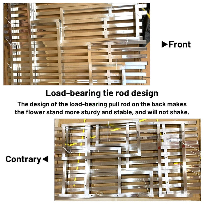 304 Stainless Steel Flower Rack Rak Bunga Bertingkat Rak Plant Rack Stand Pasu Bunga Pokok Bunga Outdoor