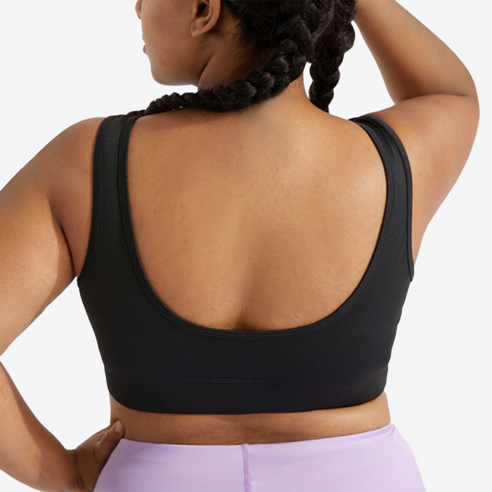 Plus Size Button Up Low Back Sports Bra