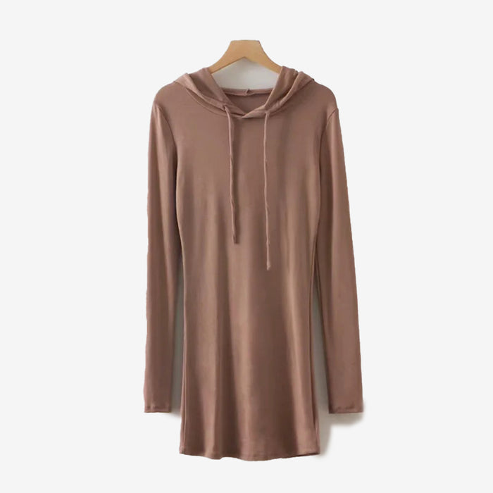 SALE - Casual Comfort Long Sleeve Hooded Sweatshirt Dress