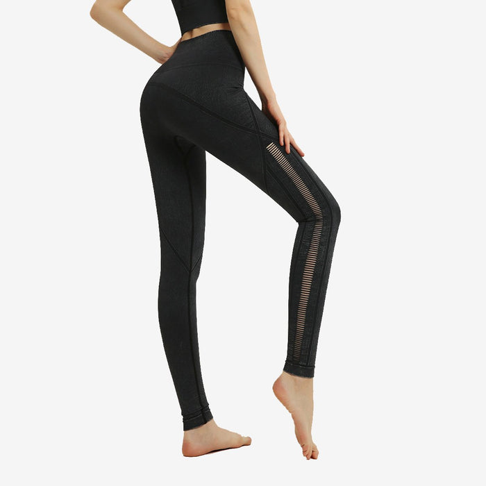 SALE - High Waist Side Mesh Insert Leggings