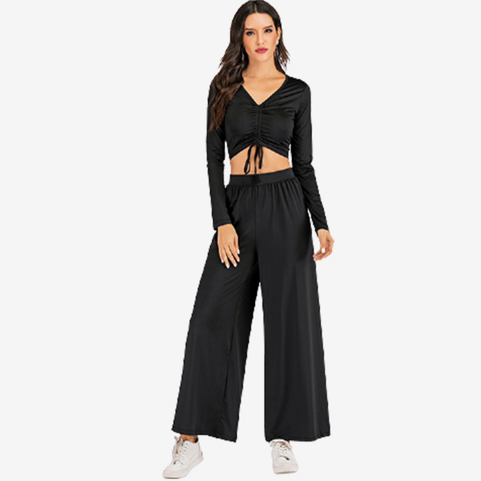 SALE - ALLURE Casual High Waist Loose Fit Long Pants