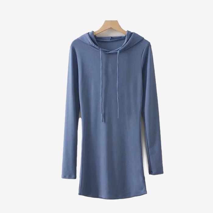 SALE - Casual Comfort Long Sleeve Hooded Sweatshirt Dress