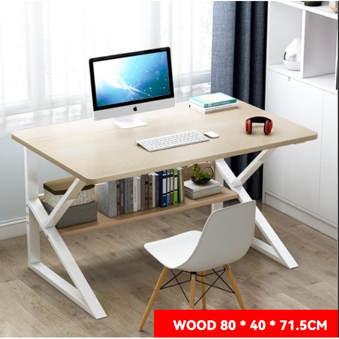 Meja Komputer Modern Study Table With Book Shelf Meja Belajar Simple Computer Table Multipurpose Office Table Home Office Desk Working Table