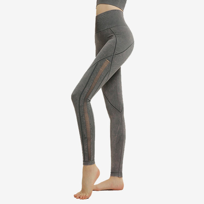 SALE - High Waist Side Mesh Insert Leggings