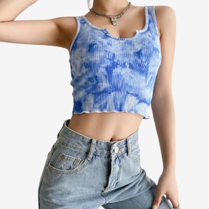 SALE - Tie Dye Cloud Crop Top