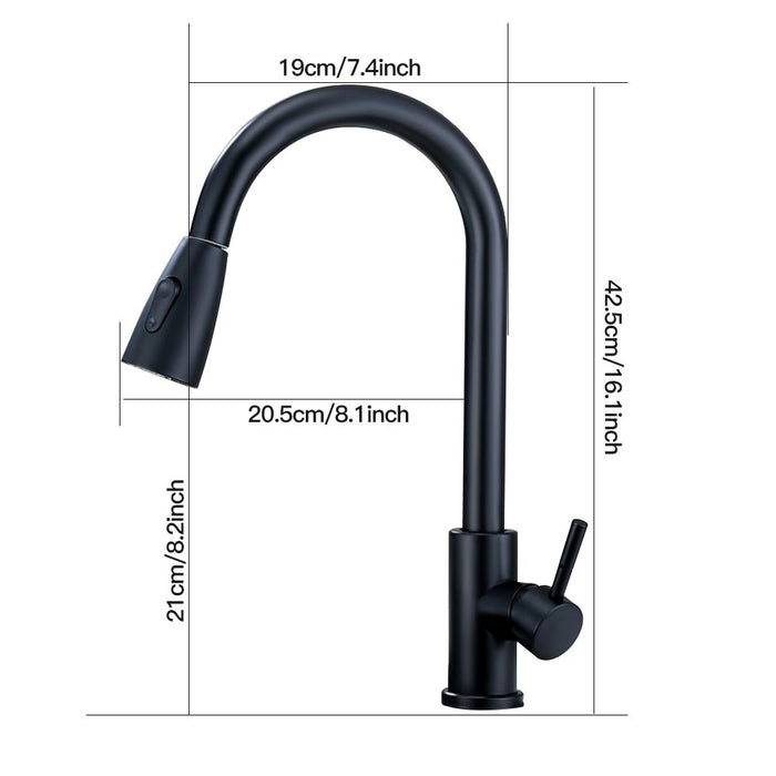 Kitchen Basin Tap Available Faucet 304  Stainless SteelSink Water Tap  Mixing Taps Available360°Swivel Pull Out Faucet Tap Sensor