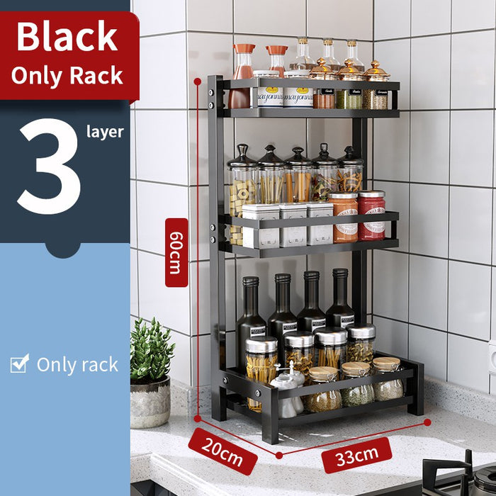 [In Stock] Kitchen Rack Microwave Rack Adjustable Storage Rack Kitchen Organizer Rak Dapur Kitchen Cabinet Spice Rack