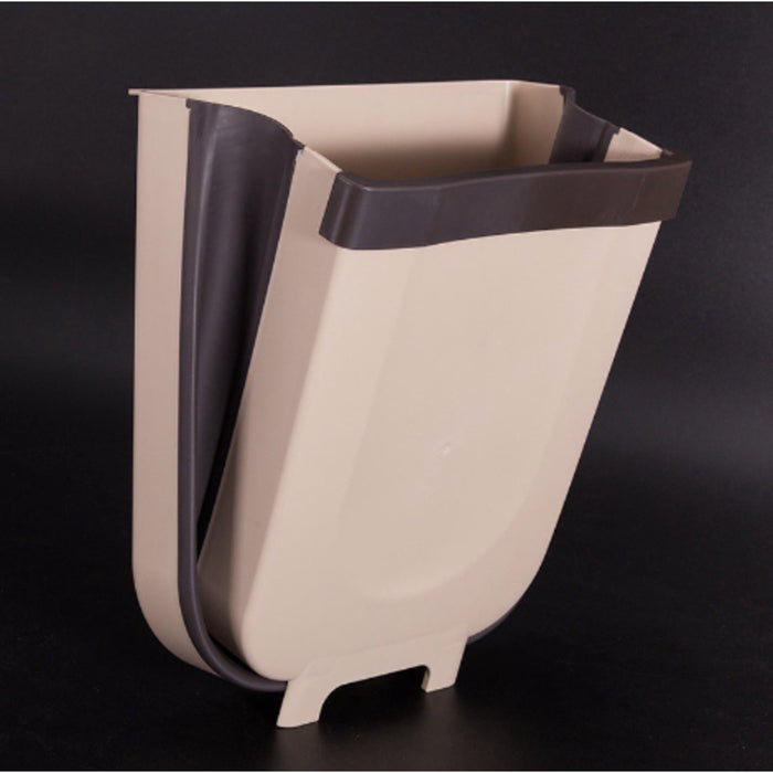 [MY Stock]Foldable Kitchen Dustbin Rubbish Bin Folding Trash Garbage Basket Food Waste Bin Car Bucket Door Hanging Cupboard