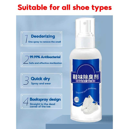 100ML Shoes Deodorant Spray Anti Odor Socks Quick Drying Spray Shoe Cabinet Antiseptic Freshener