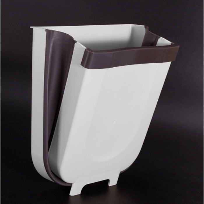 [MY Stock]Foldable Kitchen Dustbin Rubbish Bin Folding Trash Garbage Basket Food Waste Bin Car Bucket Door Hanging Cupboard